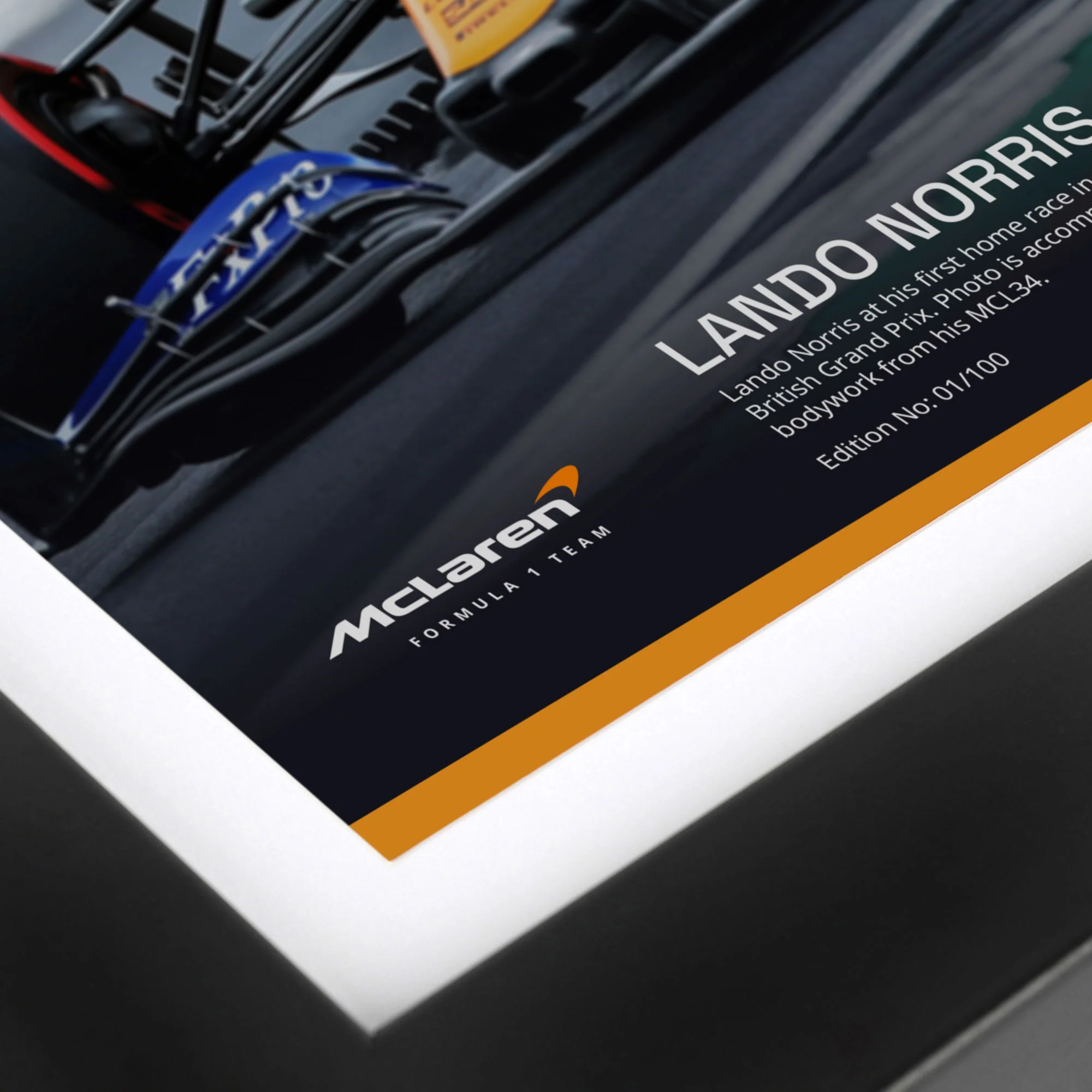 Lando Norris 2019 McLaren Bodywork & Photo  British GP Limited Edition - Image 4