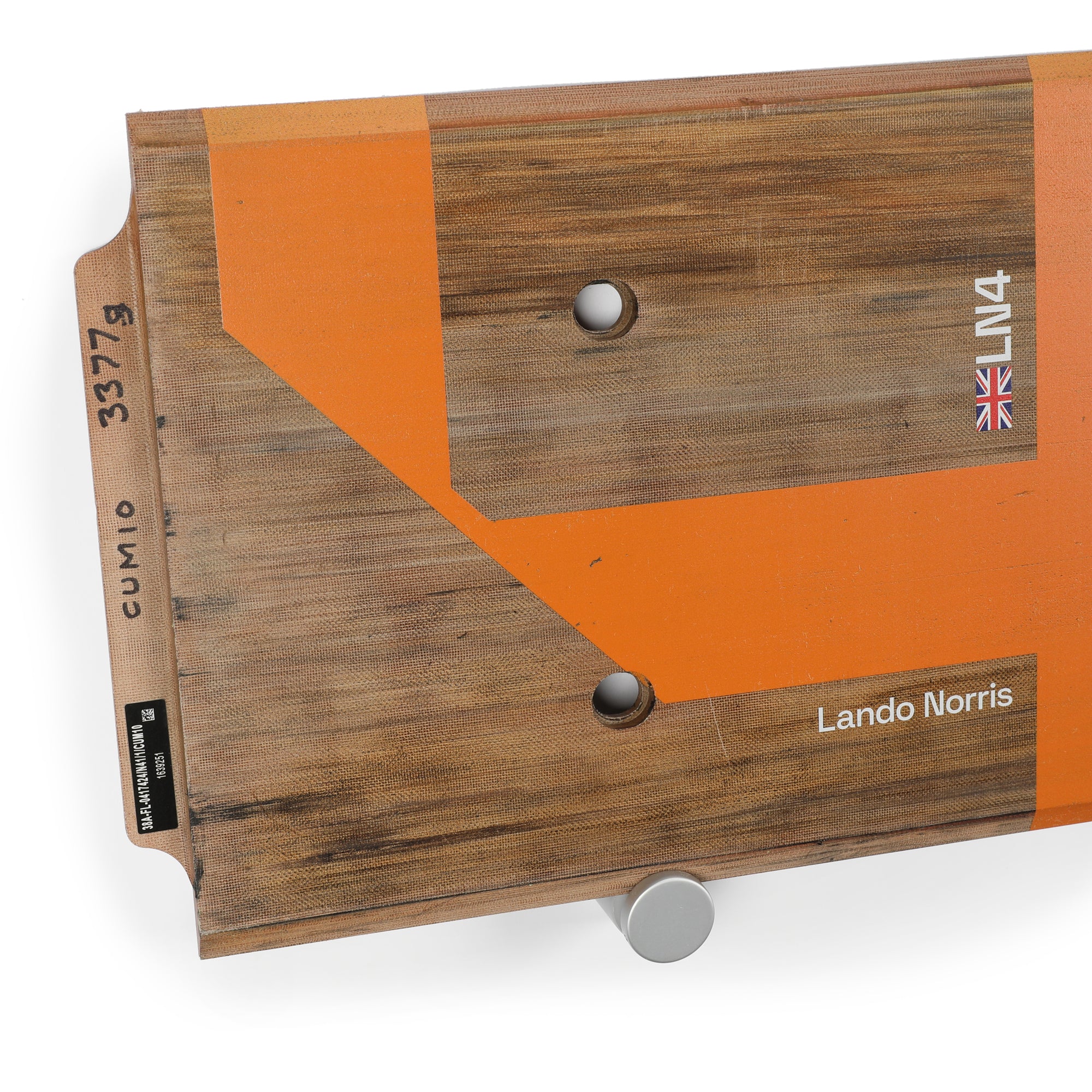 Lando Norris 2024 McLaren Race Used Rear Skid Plank Wall Art - Dutch GP - Image 3
