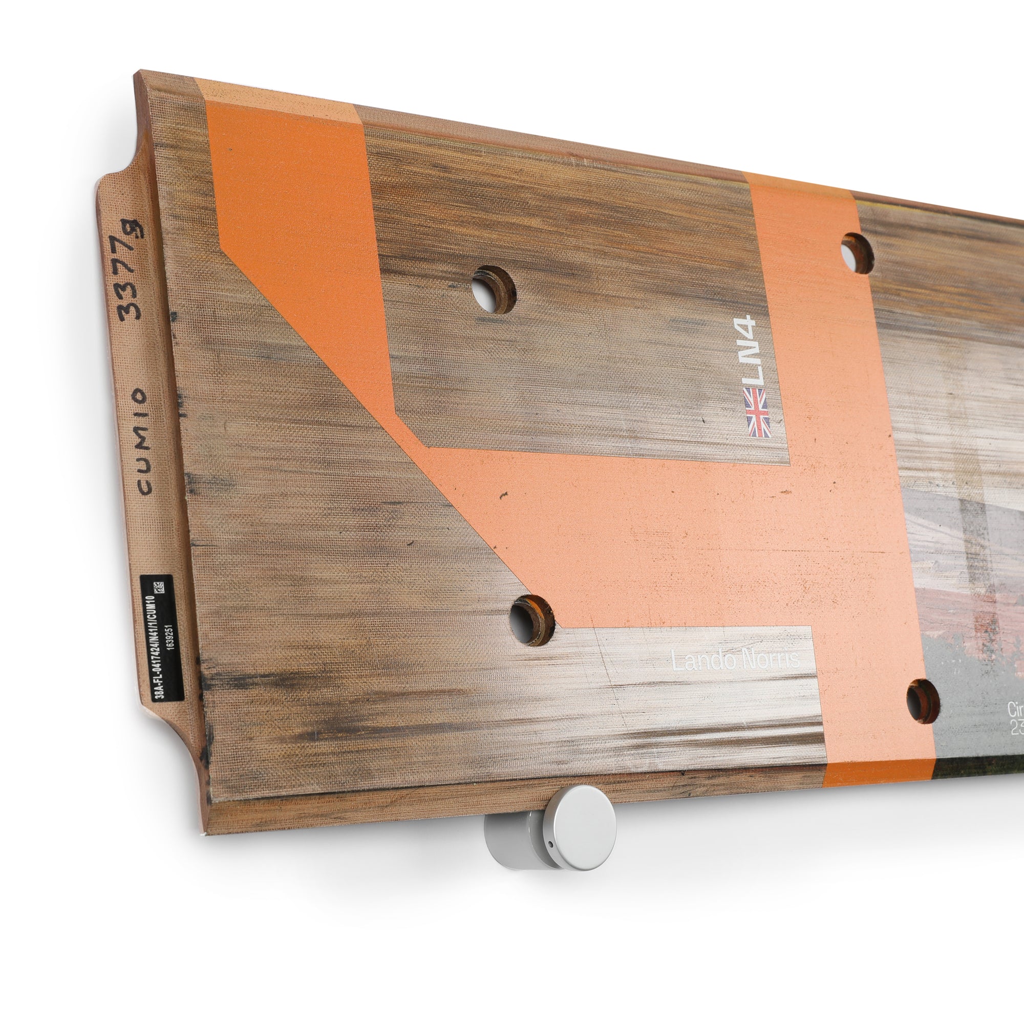 Lando Norris 2024 McLaren Race Used Rear Skid Plank Wall Art - Dutch GP - Image 8