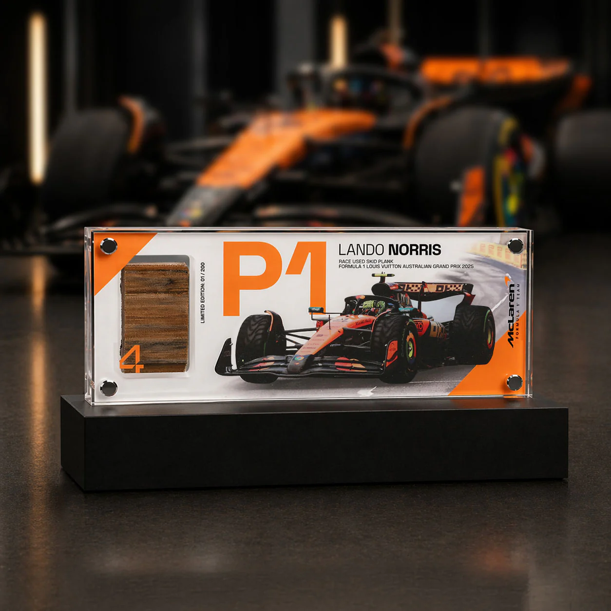 Lando Norris 2025 Australian Grand Prix Winning McLaren Skid Plank – Race-Used – Limited Edition of 200 - Image 2