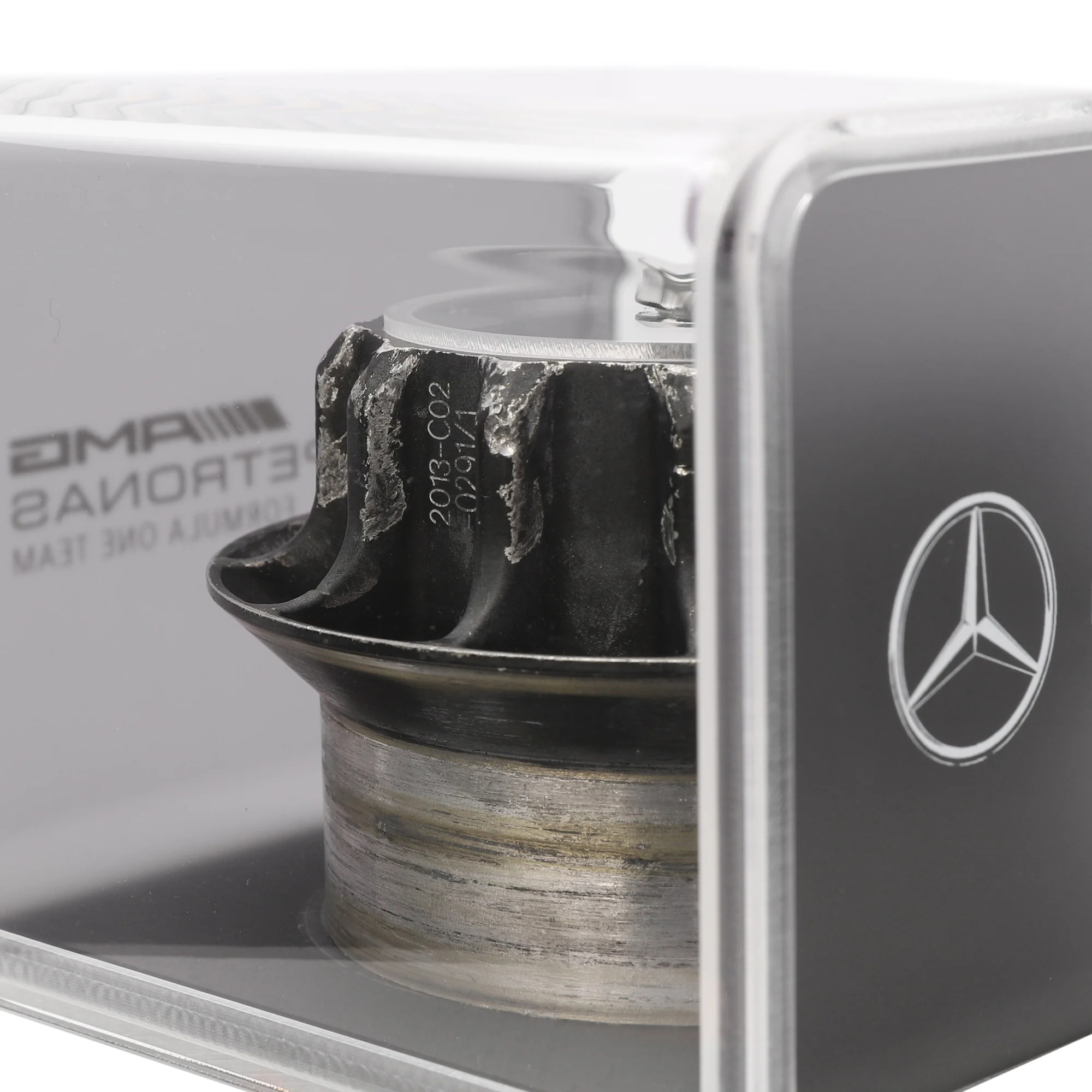Mercedes AMG Petronas 2013 Grand Prix Used Wheel Nut in Display Case - Black - Image 5