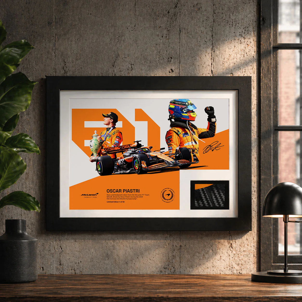 Limited Edition Oscar Piastri 2024 Constructors’ Champions Bodywork & Photo - Image 2