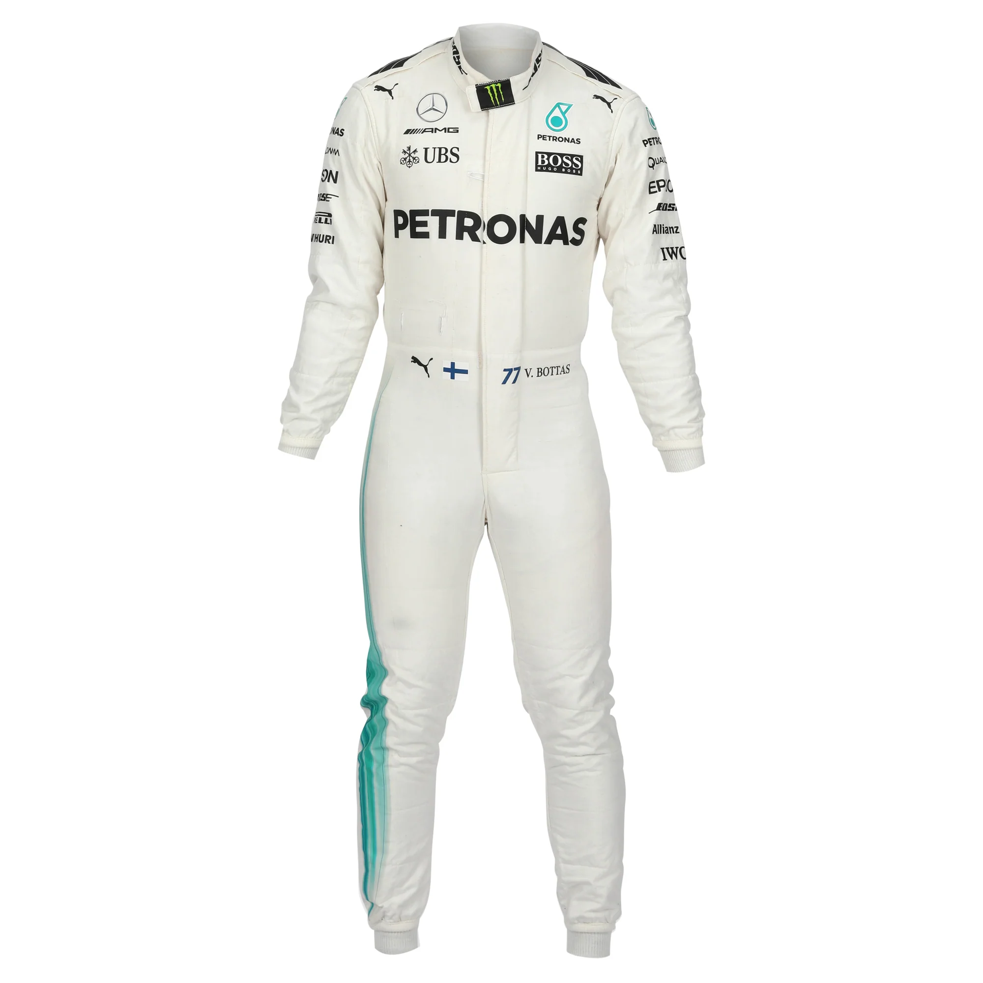 Valtteri Bottas Mercedes AMG Petronas 2017 Grand Prix Used Race Suit - Australian GP
